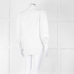 See By Chloe White Cotton Lace Detail Puff Sleeve Top