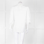 See By Chloe White Cotton Lace Detail Puff Sleeve Top