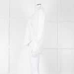 See By Chloe White Cotton Lace Detail Puff Sleeve Top