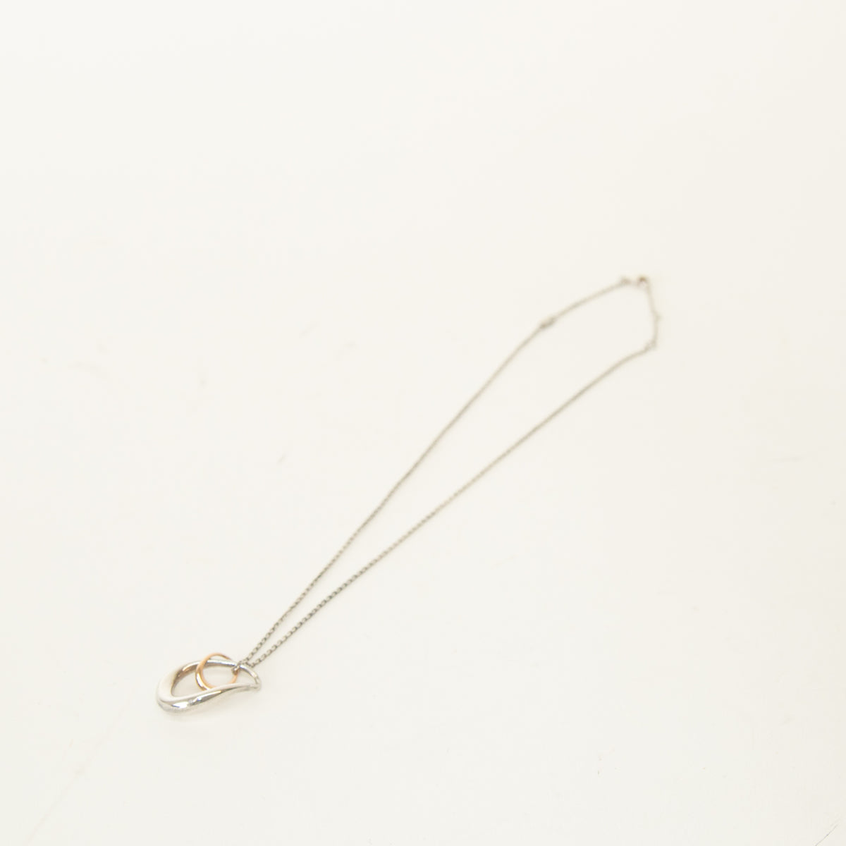 Georg Jensen Sterling Silver 18ct Rose Gold Off Spring Necklace With Pendant