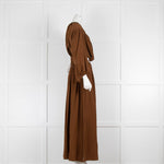 Matteau Brown Drawstring Skirt & Cropped Blouse