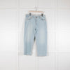 Raey Pale Blue Denim Crop Jeans