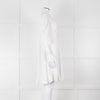 Batsheva White Cotton Frill Detail Short Sleeve Dress
