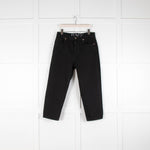 Raey Black Cropped Boyfriend Jeans