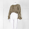 Matteau Black Yellow Floral Cotton Cropped Top