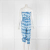 Heidi Klein Blue Mottled Bandeau Jumpsuit