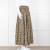 Matteau Black Yellow Floral Cotton Elasticated Maxi Skirt