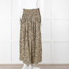 Matteau Black Yellow Floral Cotton Elasticated Maxi Skirt