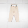Raey Cream Cropped Boyfriend Jeans
