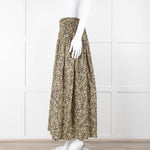Matteau Black Yellow Floral Cotton Elasticated Maxi Skirt