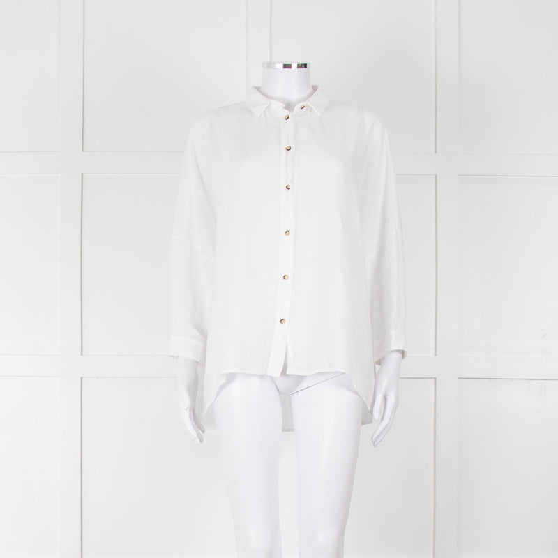 Weekend Maxmara White Button Up Cotton Shirt
