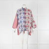 Remade by Marques Almeida Pink Blue Check Cotton Long Sleeve Wide Shirt