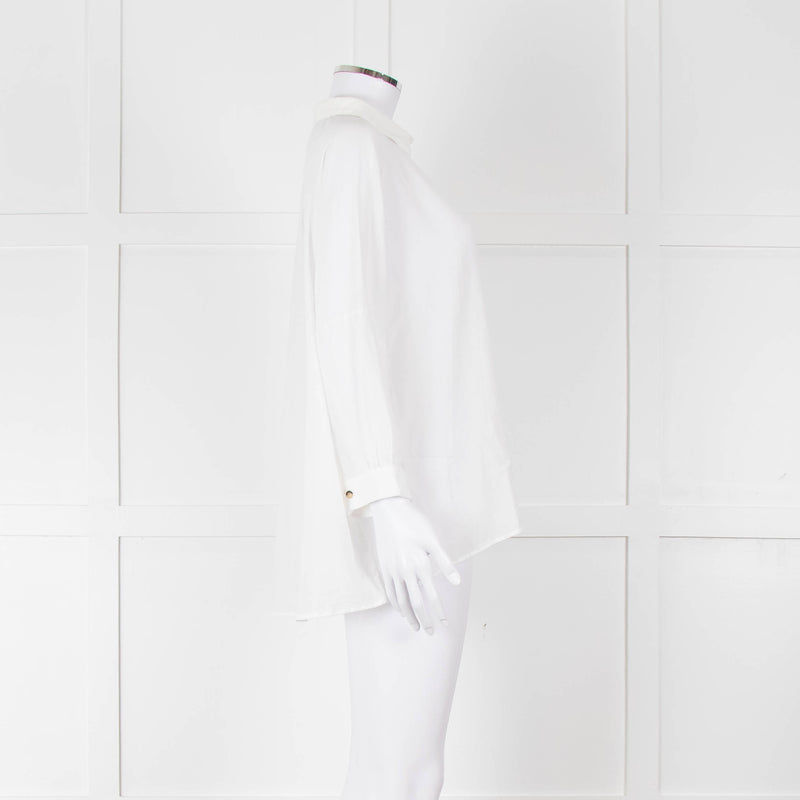 Weekend Maxmara White Button Up Cotton Shirt
