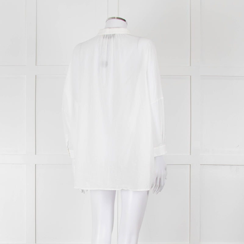 Weekend Maxmara White Button Up Cotton Shirt