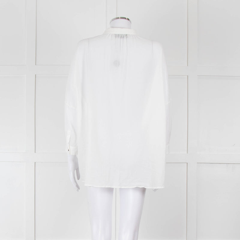 Weekend Maxmara White Button Up Cotton Shirt