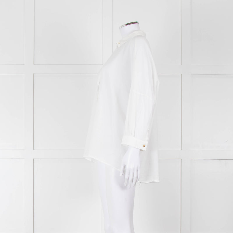 Weekend Maxmara White Button Up Cotton Shirt