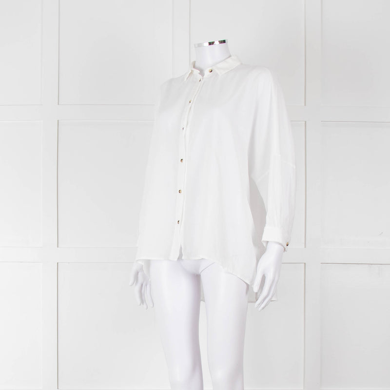 Weekend Maxmara White Button Up Cotton Shirt