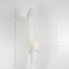 Loro Piana Cream Silk Collarless Blouse