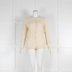 Loro Piana Cream Cable Knit Cardigan