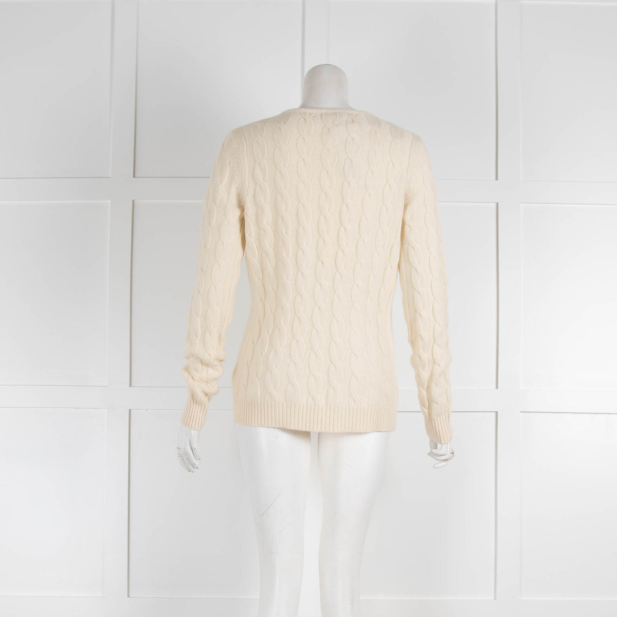 Loro Piana Cream Cable Knit Cardigan