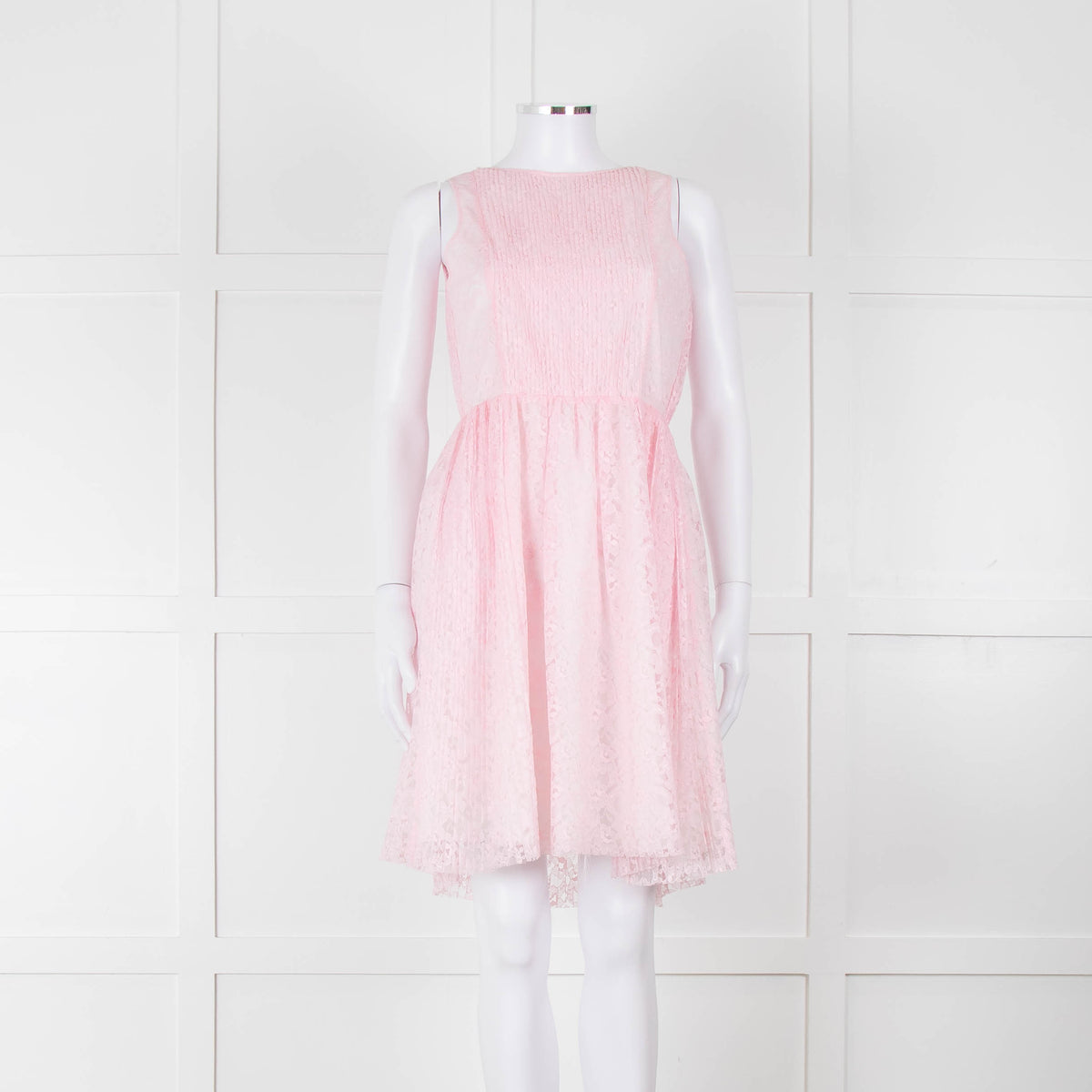 MSGM Pink Lace Sleeveless Dress