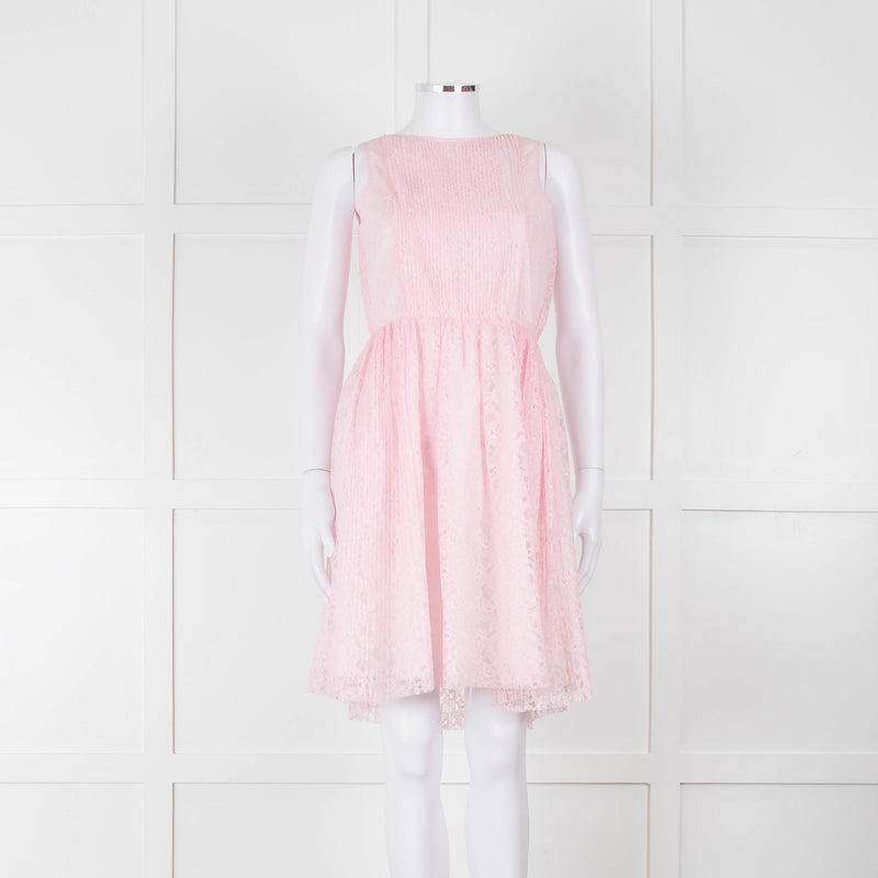 MSGM Pink Lace Sleeveless Dress