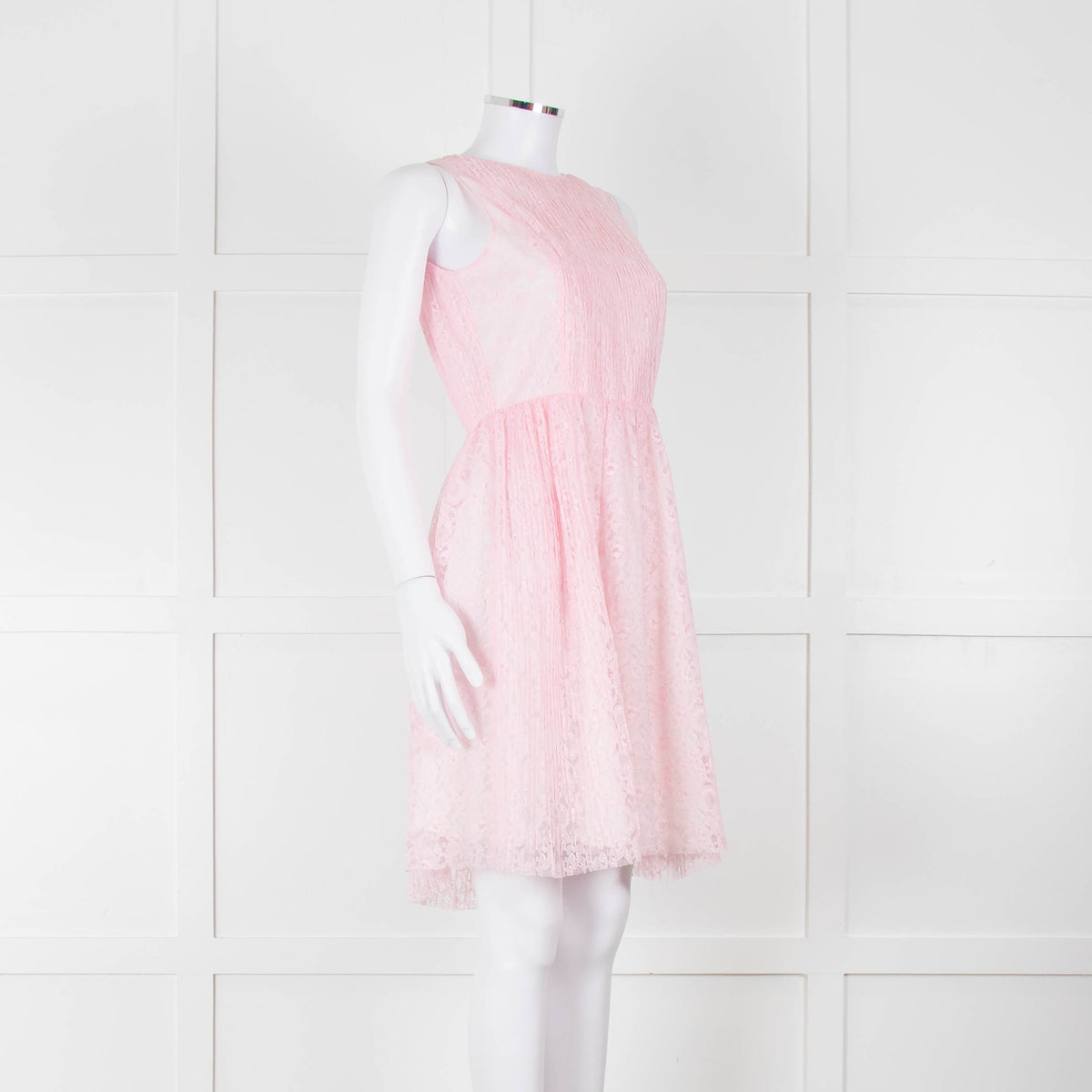 MSGM Pink Lace Sleeveless Dress