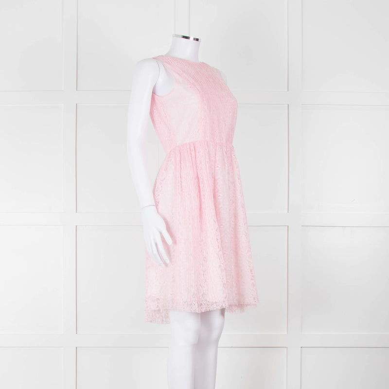 MSGM Pink Lace Sleeveless Dress