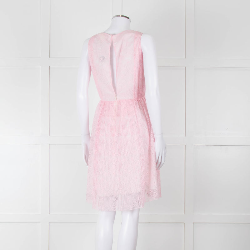 MSGM Pink Lace Sleeveless Dress