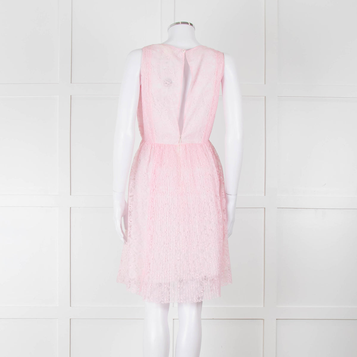 MSGM Pink Lace Sleeveless Dress