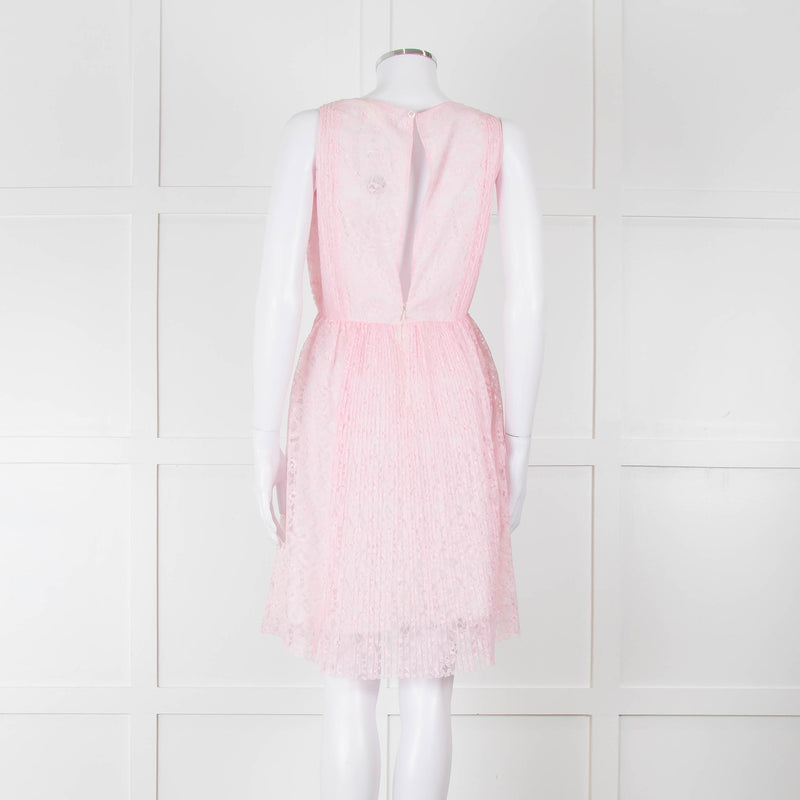 MSGM Pink Lace Sleeveless Dress