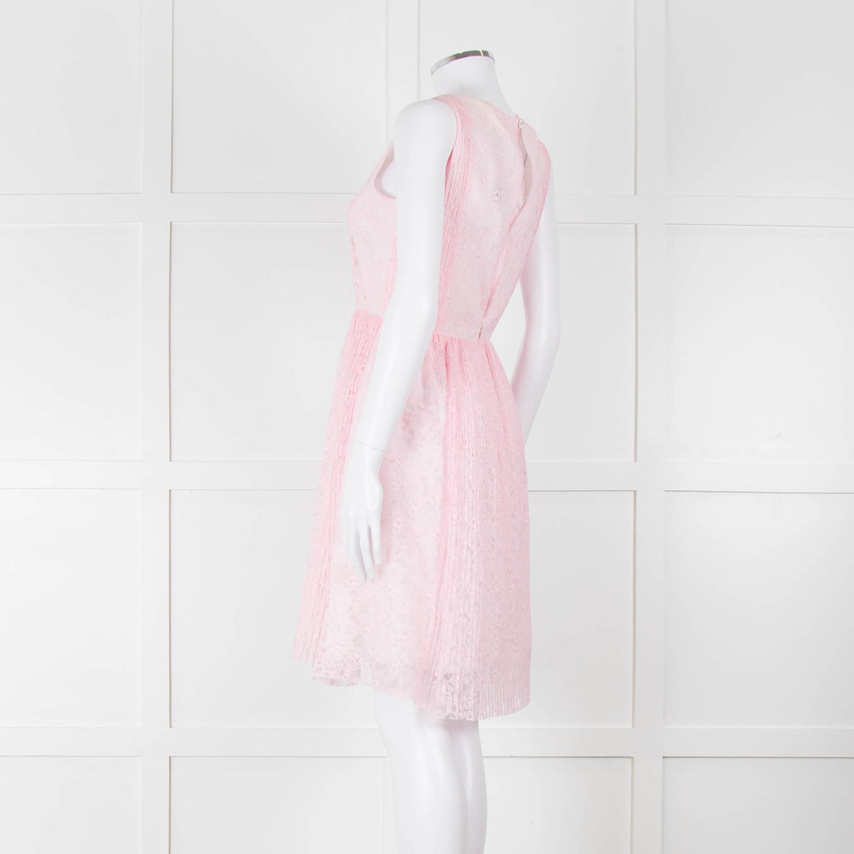 MSGM Pink Lace Sleeveless Dress