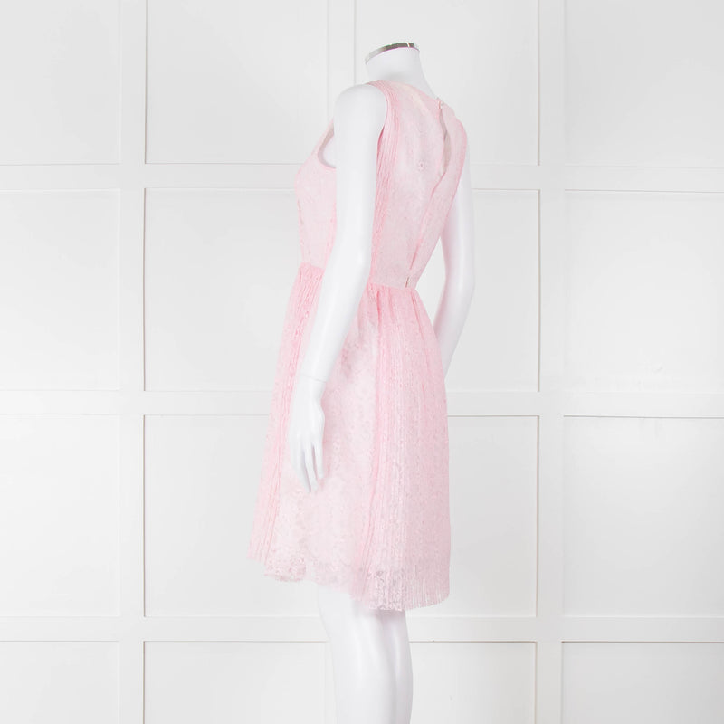MSGM Pink Lace Sleeveless Dress