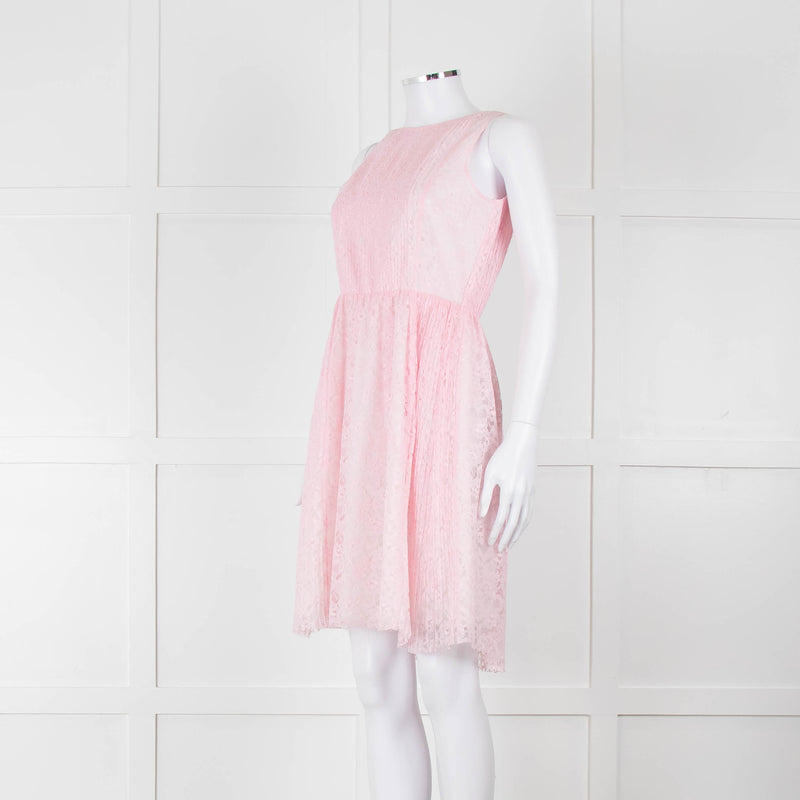 MSGM Pink Lace Sleeveless Dress