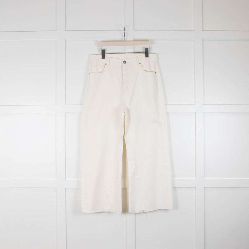 Raey White Balloon Style Wide Leg Jeans