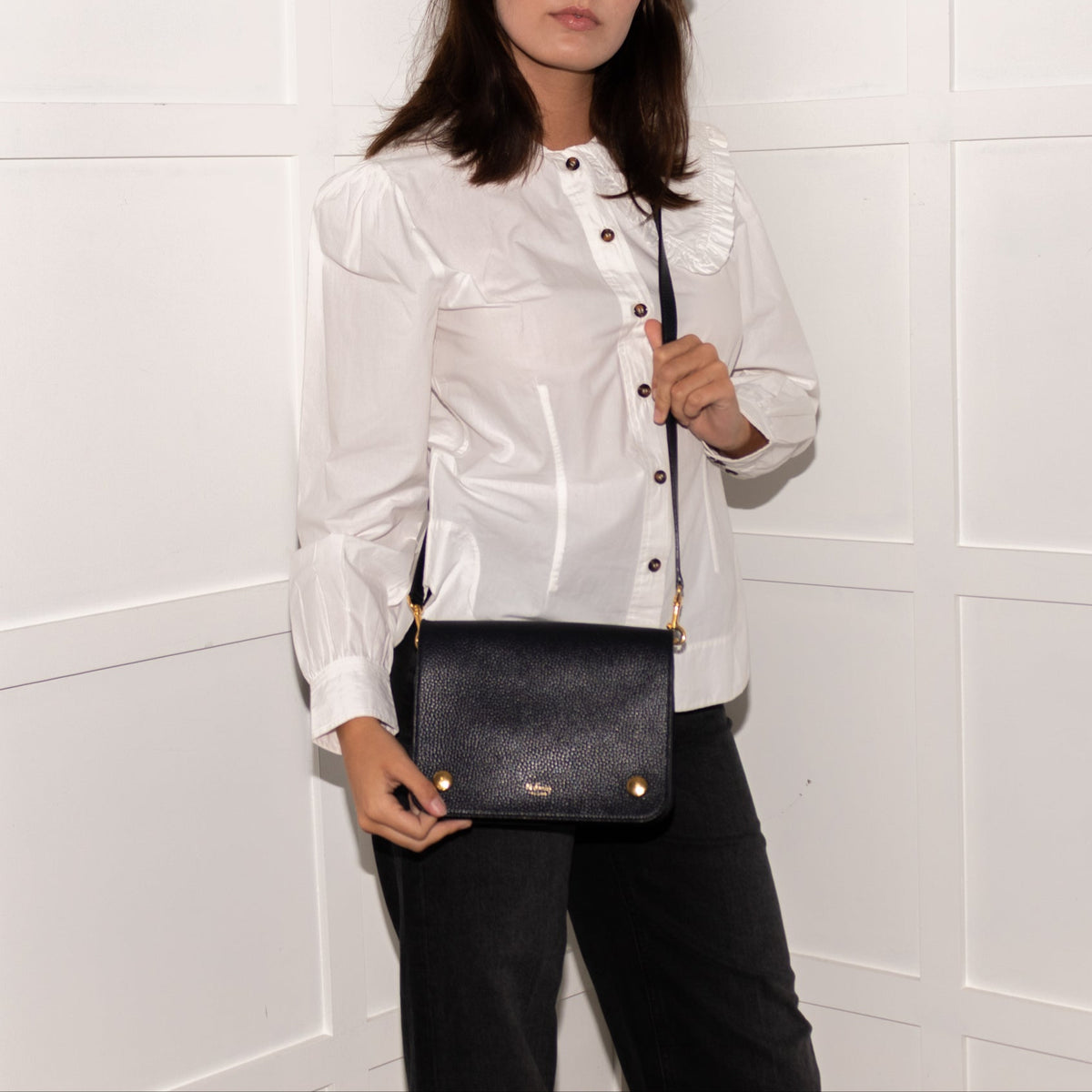 Mulberry Navy Clifton Crossbody Bag