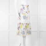 See By Chloe Cream Multi Floral Skirt