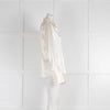 Loro Piana Cream Silk Collared Shirt