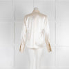 Loro Piana Cream Silk Collared Shirt