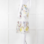 See By Chloe Cream Multi Floral Skirt
