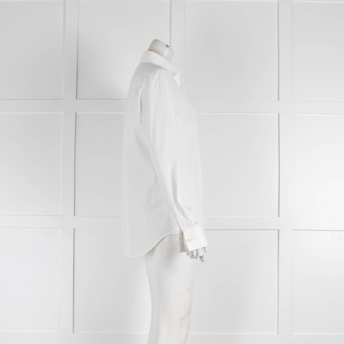 Loro Piana White Textured Collar Shirt
