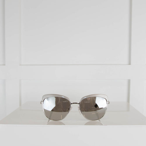 Prada Silver Cat Eye Sunglasses