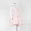 LoveShackFancy Pale Pink Ballerina Style Strapless Mini Dress