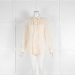 Loro Piana Ruffle Front Silk Shirt