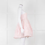 LoveShackFancy Pale Pink Ballerina Style Strapless Mini Dress