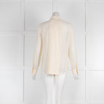 Loro Piana Ruffle Front Silk Shirt