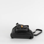Gucci Black Leather Bamboo Rucksack