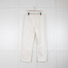 Raey White Cotton Full Length Boyfriend Jeans