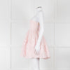LoveShackFancy Pale Pink Ballerina Style Strapless Mini Dress