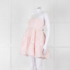 LoveShackFancy Pale Pink Ballerina Style Strapless Mini Dress
